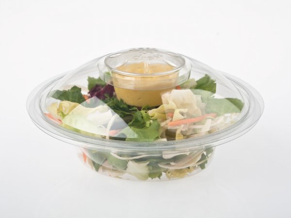 Salatschale 500 ml mit Deckel und integriertem Dressingbecher "press&dress" (3 x 150 St.)